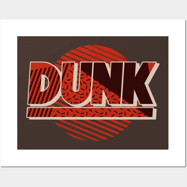 Dunk Sunset Red Panda Sneaker Wall Art by funandgames